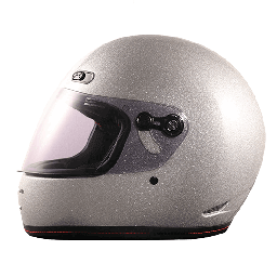 [HM00400039009] หมวกกันน็อค Vintage RS Solid พื้น เงินเงา