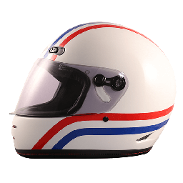 [HM00054041009] หมวกกันน็อค Vintage RS Triple ขาว-น้ำเงิน